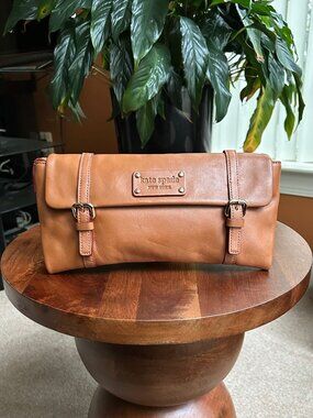 KATE SPADE Convertible Clutch Pouch Shoulder Bag, British Tan Wow!